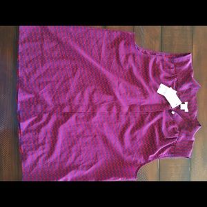 J. Crew cherry top, sleeveless size 14 BNWT